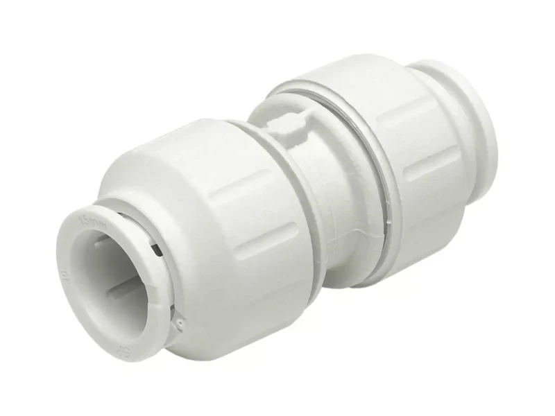 Image of John Guest Straight Coupler 15mm (Pack Of 20) in White White Unisex