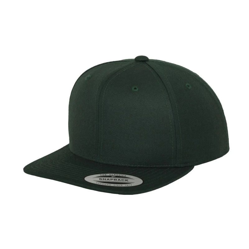 Image of Yupoong Mens The Classic Premium Snapback Cap in Green Green Male One Size
