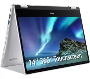 Image of Acer Spin 314 14" 2 in 1 Chromebook - Intel Pentium, 128GB eMMC, Silver/Grey