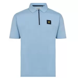 Image of Lyle and Scott Casual Zip Polo - Blue