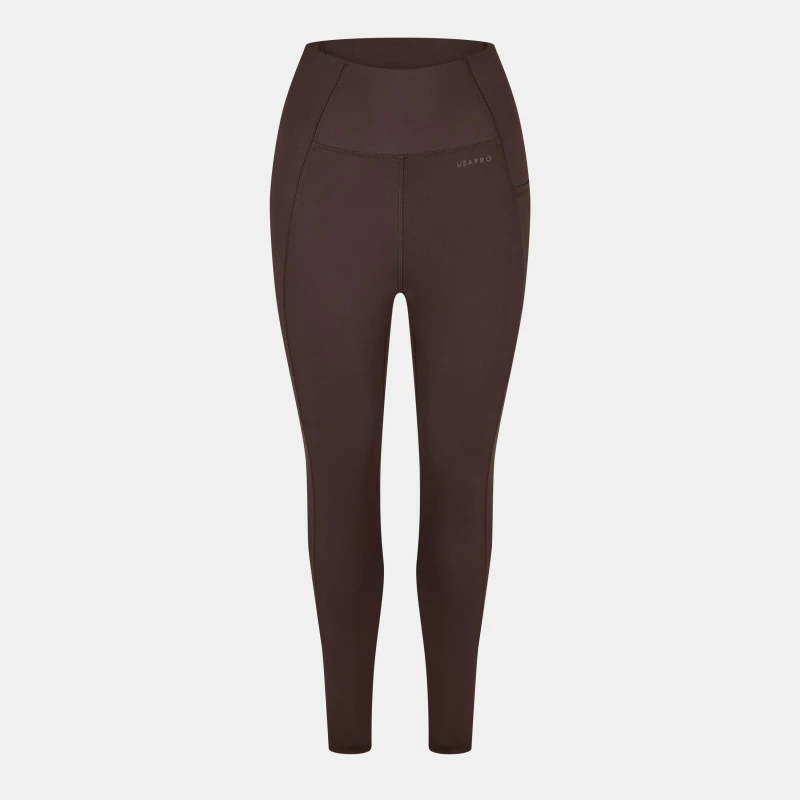 Image of USA Pro USAPro Core High Rise Leggings Womens Espresso female 8 (36)