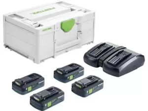 Image of Festool SYS18V4x4,0/TCL6DUO 18V 4x4Ah HPC-ASI Energy Set