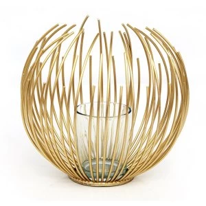 Image of Gold Wire Candle Holder 16cm