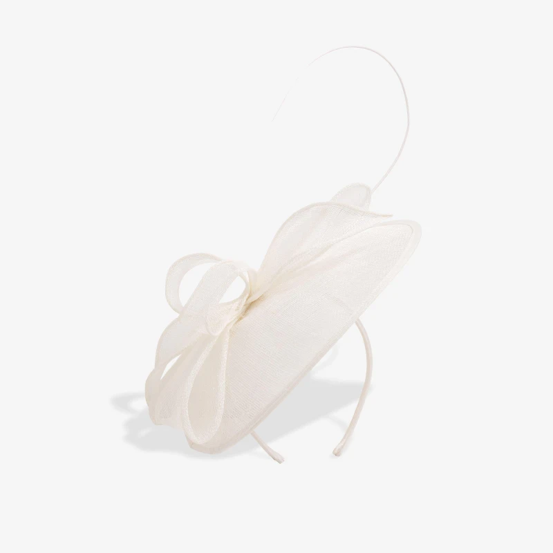 Image of Jon Richard Ivory Woven Bow Fascinator Fascinators One Size White 42068801000