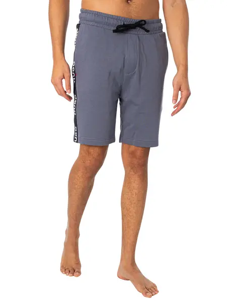 Image of HUGO Lounge Sporty Logo Sweat Shorts Open Blue M