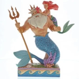 Image of Enesco Disney Traditions Daddy's Little Princess - Ariel and Triton Figurine 25cm