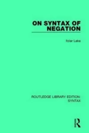 Image of On Syntax of Negation by Itziar Laka