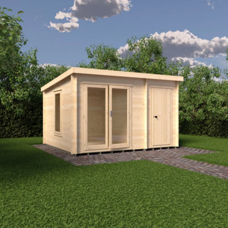 Image of Shire Elm 10X12 19mm Summer House Log Cabin