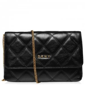 Image of DKNY Sofie Clutch Crossbody Bag - BLK GLD BGD