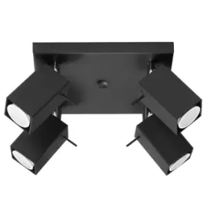 Image of Sollux Plafond Merida 4 Black