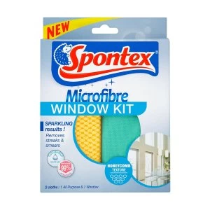 Image of Spontex Microfibre Window Kit