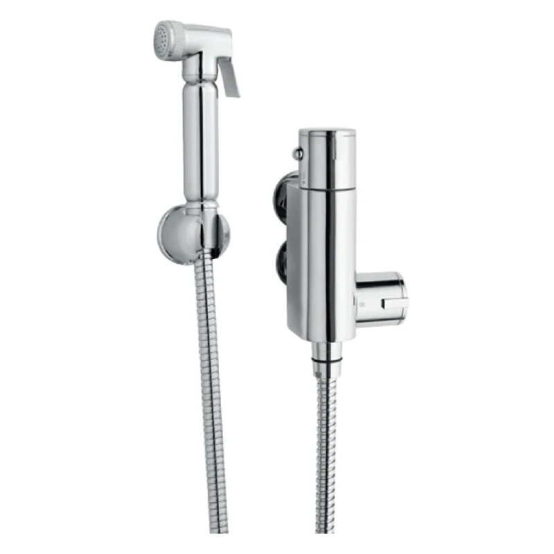 Image of Balterley Round Thermostatic Douche Spray Kit Chrome Silver