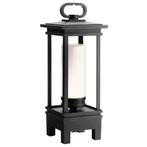 Image of South Hope Integrated LED Outdoor Portable Bluetooth Speaker Lantern, UK Plug, Rubbed Bronze, IP44