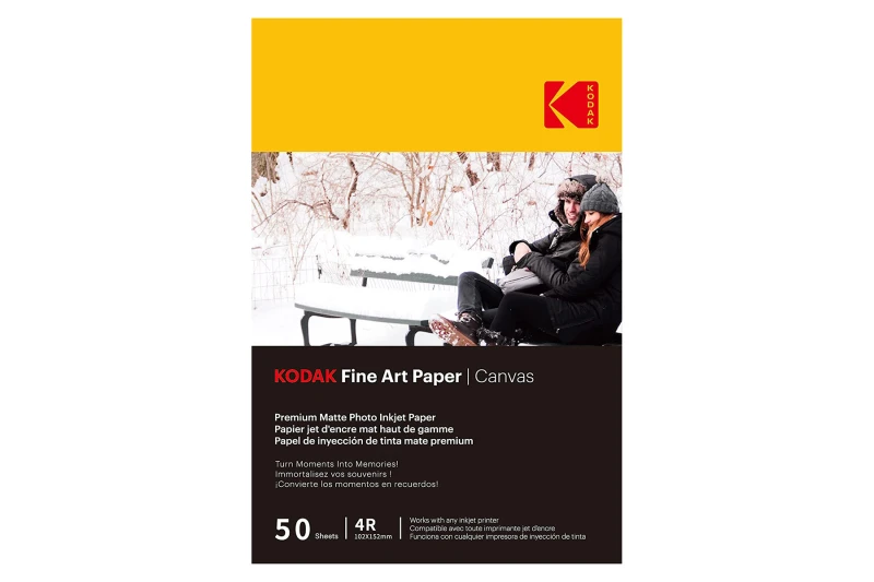 Image of Kodak Kodak Fine Art Canvas 4R 102x152mm Premium Matte Photo Inkjet Paper - 50 Sheets 9891-091