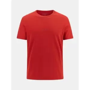 Image of Guess Eco Aidy Logo T Shirt - Red