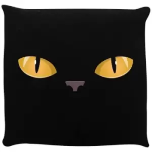 Image of Grindstore Curious Kitten Cushion (One Size) (Black) - Black