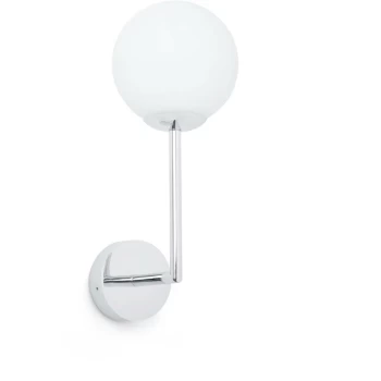Image of Faro Lago - Bathroom Globe Wall Lamp Chrome 1x g9 IP44