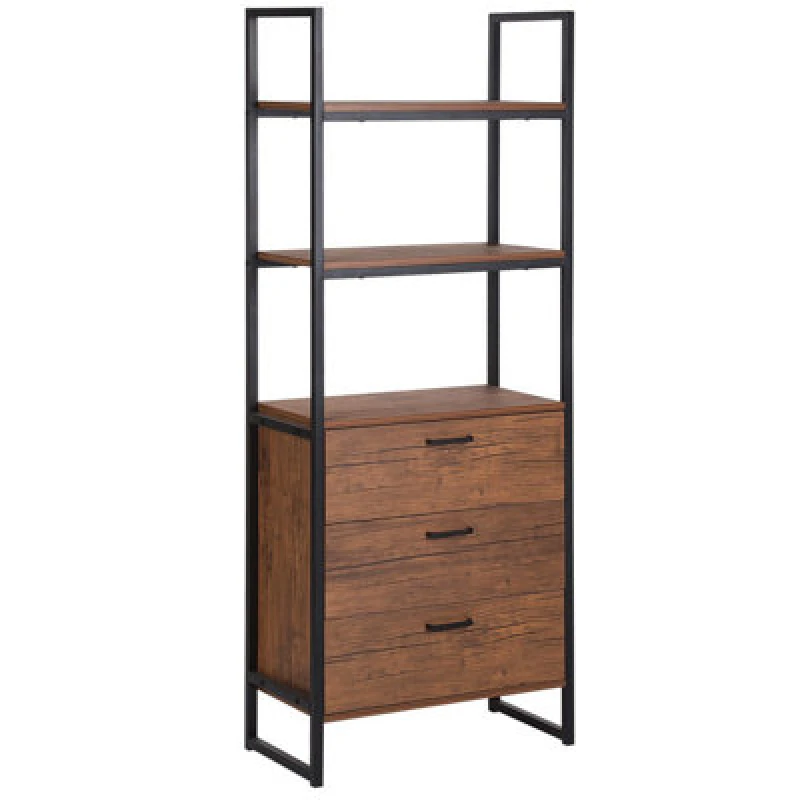 Image of Beliani Shelving Unit Tifton 158cm Dark Brown