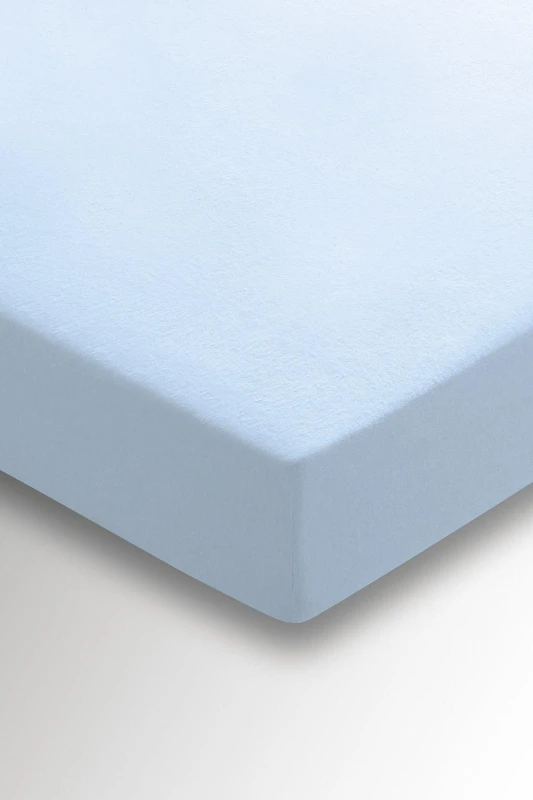 Image of Helena Springfield Helena Springfield 'Hs Brushed Cotton' Fitted Sheet in Blue Size: Super King Fitted Blue Super King Fitted Unisex 5016709683197