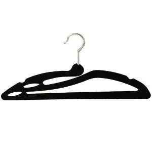 Image of H and L Russel Russel Black Flocked Swan Hangers - 3 Pack