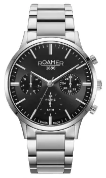 Image of Roamer 718982 41 55 70 R-Line Multifunction Black Dial Watch