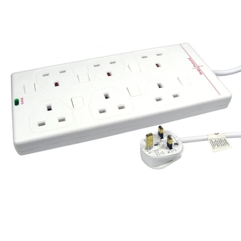 Image of Microconnect GRU006WUK-SWITCH power extension 2m 6 AC outlet(s) White