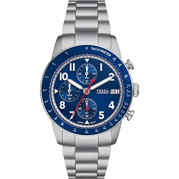 Image of Fossil FS6047 Mens Sport Tourer (42mm) Blue Chronograph Watch