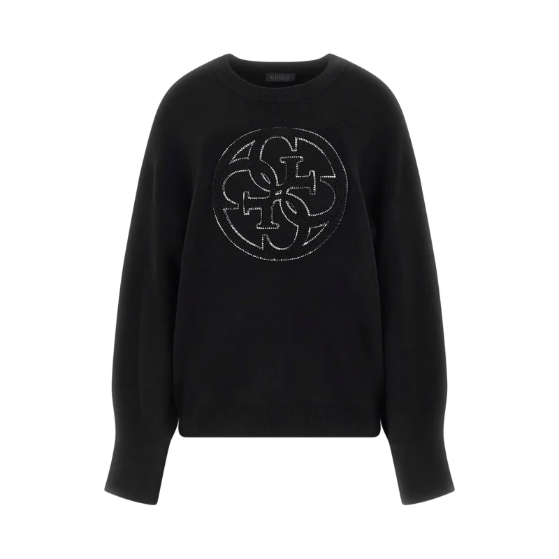 Image of Guess Womens long-sleeved sweatshirt Guess Kate 4G Noir Female M