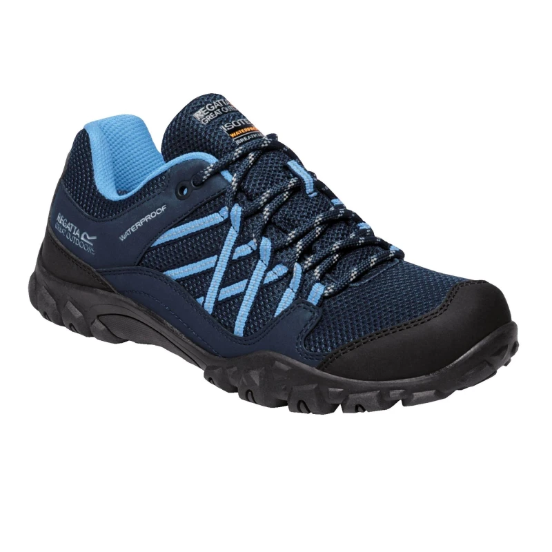 Image of Regatta Lady Edgepoint III Waterproof Walking Shoe - Blue Blue 8