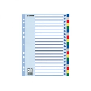 Image of Esselte 15263 A4 Plastic Dividers with 20 Tabs (11 holes)