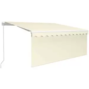 Image of Vidaxl - Manual Retractable Awning with Blind 3x2.5m Cream Cream