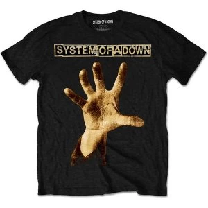 Image of System Of A Down - Hand Unisex Medium T-Shirt - Black