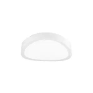 Image of Netlighting Merano Bay 40cm Integrated LED Semi Flush Light White Iron, Glass Le