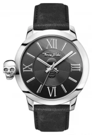 Image of Thomas Sabo Mens Rebel With Karma Stainless Steel Black Watch