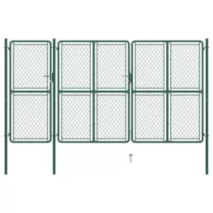 Image of Vidaxl Garden Gate Steel 175X395cm Green