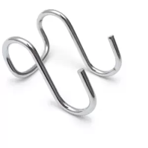 Image of Steel Double 's' Hooks Kitchen Hook Meat Airer Dryer Garage Tool - Pack of 1