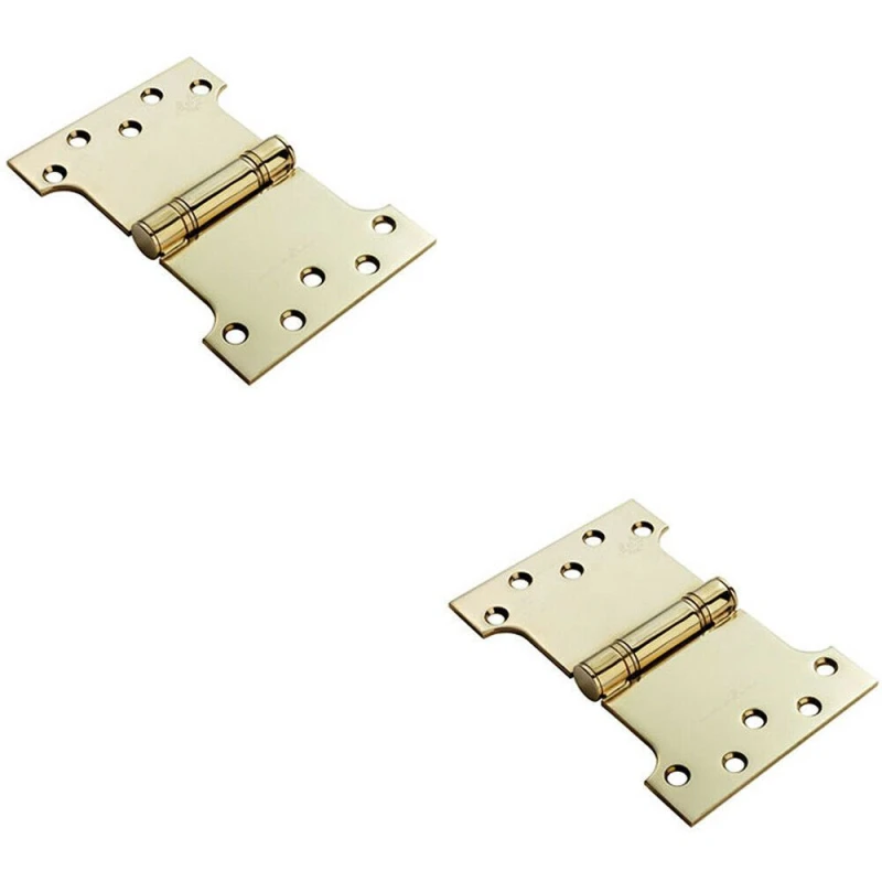 Image of Loops 2x PAIR 101.6 x 152 x 3.5mm Parliament Hinge Stainless Brass Internal Door Metallics