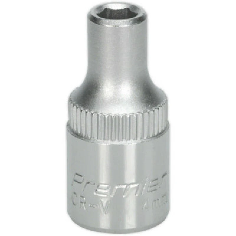 Image of Loops 4mm Forged Steel Drive Socket - 1/4" Square Drive - Chrome Vanadium Socket Metallics