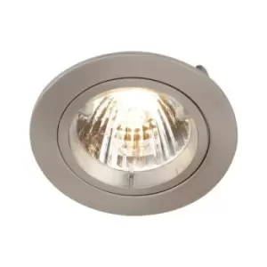 Image of Knightsbridge - GU10 Brushed Chrome Recessed Fixed Twist & Lock Downlight, 230V