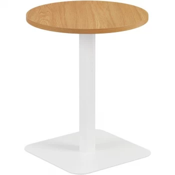 Image of 600MM Circular Mid Contract Table - White/Oak