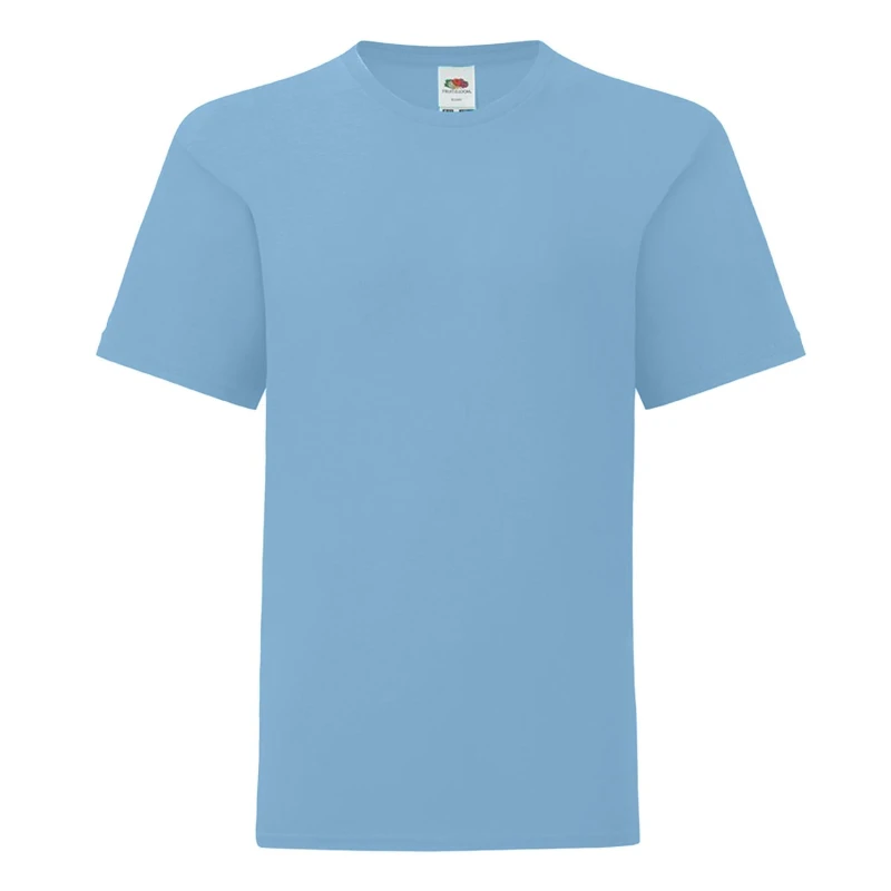 Image of Fruit of the Loom Basic T-Shirt in Blue Size: 12-13 Years Blue Unisex 12-13 Years