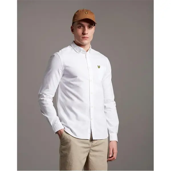 Image of Lyle and Scott Oxford Shirt Oxford Shirt - Long Sleeve Small Pink 55828406350
