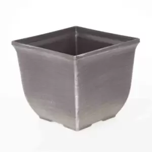 Image of YouGarden Pair Of Tulipa Silver Square Planters 25Cm