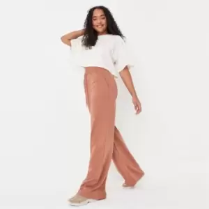 Image of Missguided Coord Oversized Pyjama Joggers - Brown