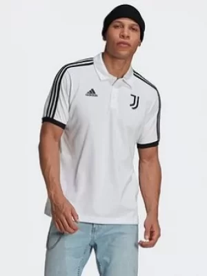 Image of adidas Juventus 3-stripes Polo Shirt, White/Black, Size 2XL, Men