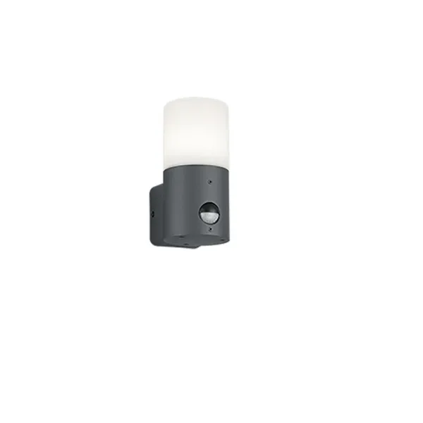 Image of Hoosic Modern Outdoor Modern Wall Lamp Anthracite IP44 with PIR