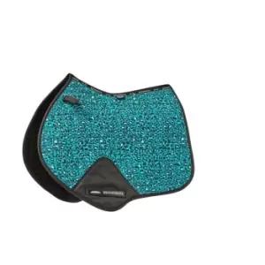 Image of Weatherbeeta Prime Leopard JS Saddle Pad - Blue