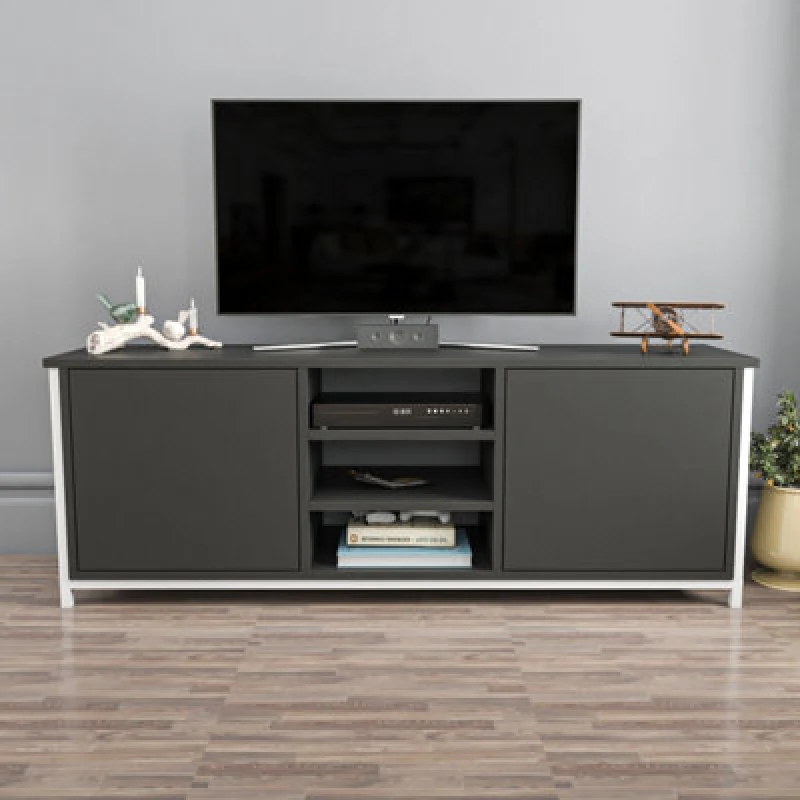 Image of Decorotika Otis TV Stand , TV Unit for TV's up to 63" White
