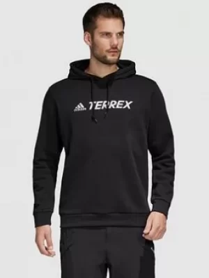 Image of adidas Terrex Logo Hoody, Black Size M Men