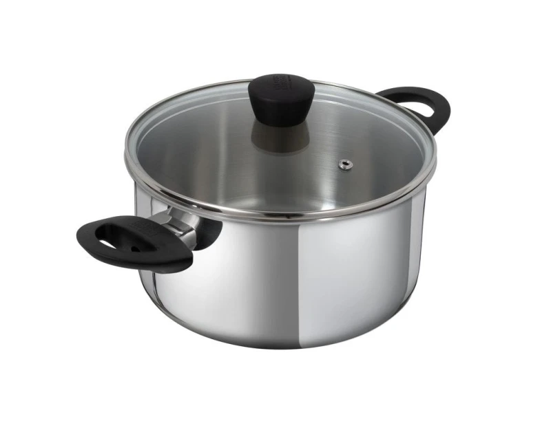 Image of Kuhn Rikon Classic Stainless Steel Induction Safe Casserole Pot, 24cm/5.3L in Silver Silver Unisex